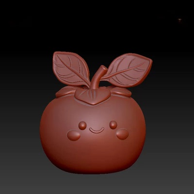 三维立体图圆雕图3d打印stl格式 柿子素材 3d模型 3360