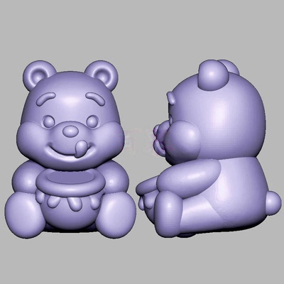 维尼熊三维立体图电脑圆雕雕刻图纸stl文件3d打印模型657