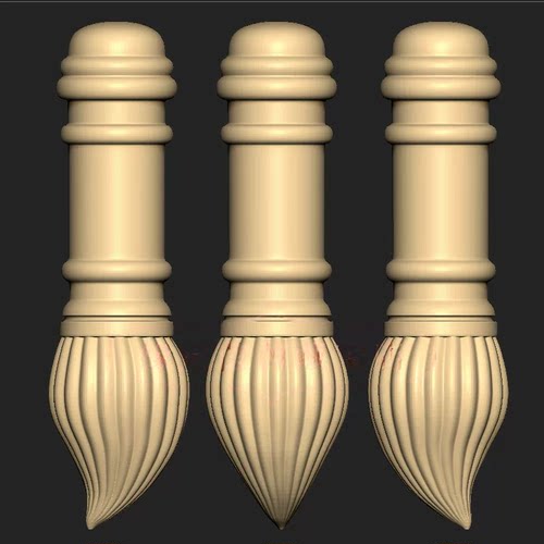 笔毛笔手把件挂件三维立体图圆雕图STL文件雕刻机3D模型3247