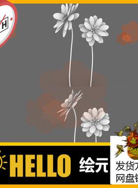 荷花莲逢花瓣场景植物 犀牛建模rhino/C4D/3Dmax/maya模型obj 3dm