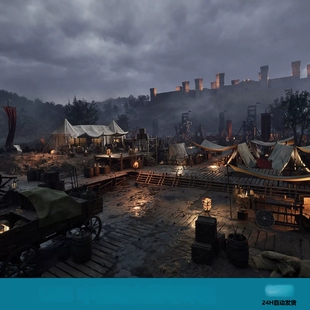 UE5虚幻5 Warzone Environment 中世纪战区古战场环境 Medieval