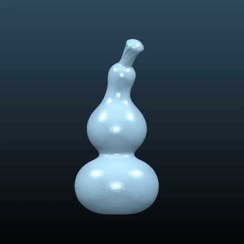 stl文件圆雕图三维立体图福禄素面葫芦木雕3d打印模型X0222