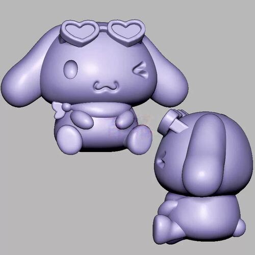 戴墨镜玉桂狗眼镜三维立体图圆雕图STL文件雕刻机3D模型3299