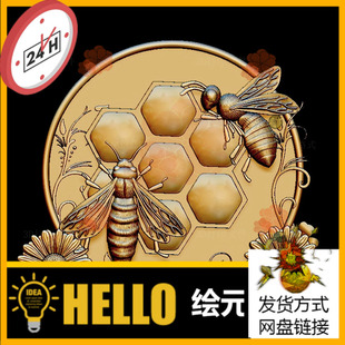 蜜蜂浮雕3D模型素材精雕图雕刻图STL文件3D打印模型图纸