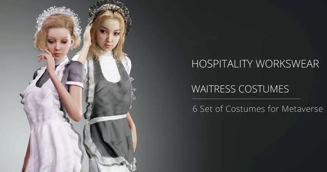 iclone cc素材之服务员服装Hospitality Workwear WaitressCostum