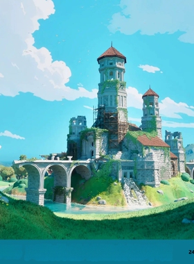 虚幻UE5.6 Stylized Castle Ruins Environment 风格化的城堡废墟