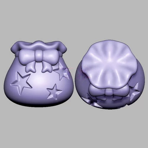 星星福袋钱袋圆雕图雕刻机图纸stl文件三维立体图3d打印模型2310