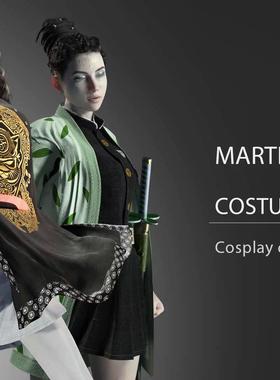 iclone cc素材之武术-服装C5件套 Martial Art - Costume C 5 Set