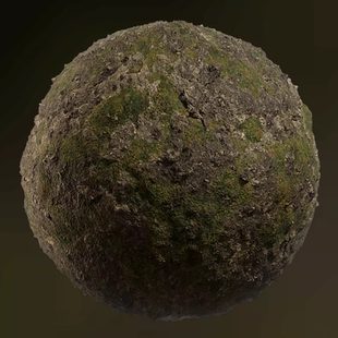 青苔岩石苔藓参数化材质球UE5素材Bridge虚幻材质精品4K高清贴图