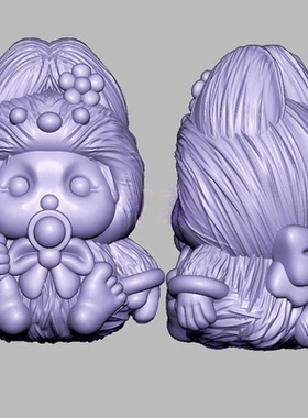 兔子蒙奇奇三维立体图电脑圆雕雕刻图纸stl文件3d打印模型2154