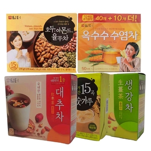 韩国进口丹特八宝茶红枣茶生姜茶谷物茶玉米须茶5种 营养粉冲饮品