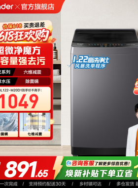 以旧换新海尔出品统帅12.2Kg大容量健康除螨全自动波轮洗衣机20D1