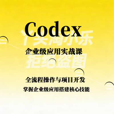 Codex企业级应用实战课全流程操作与项目开发掌握企业级应用搭建