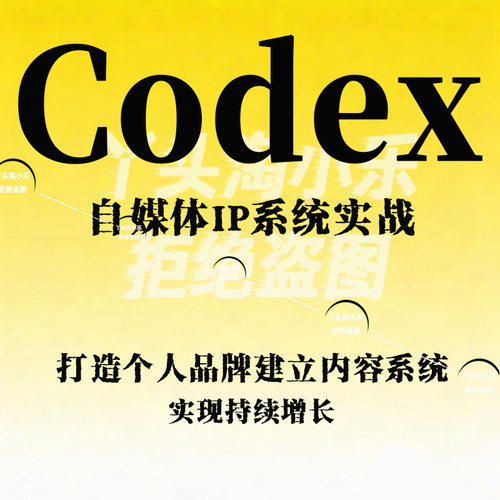 Codex自媒体IP系统实战打造个人品牌建立内容系统实现持续增长