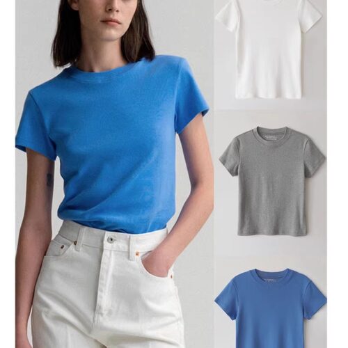 Nothing wri*极简风T恤220g重磅匹马棉春夏短袖修身上衣