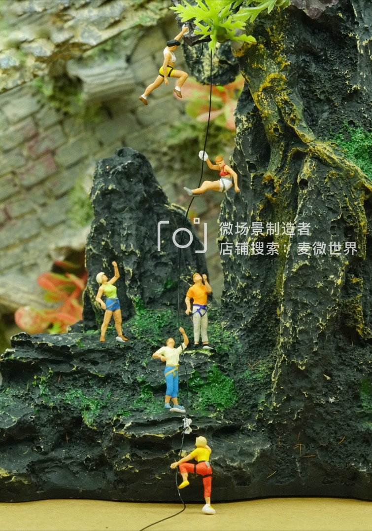 preiser攀岩登山户外运动微缩微距场景模型1:87HO微观小人配noch 玩具/童车/益智/积木/模型 其他模型玩具 原图主图