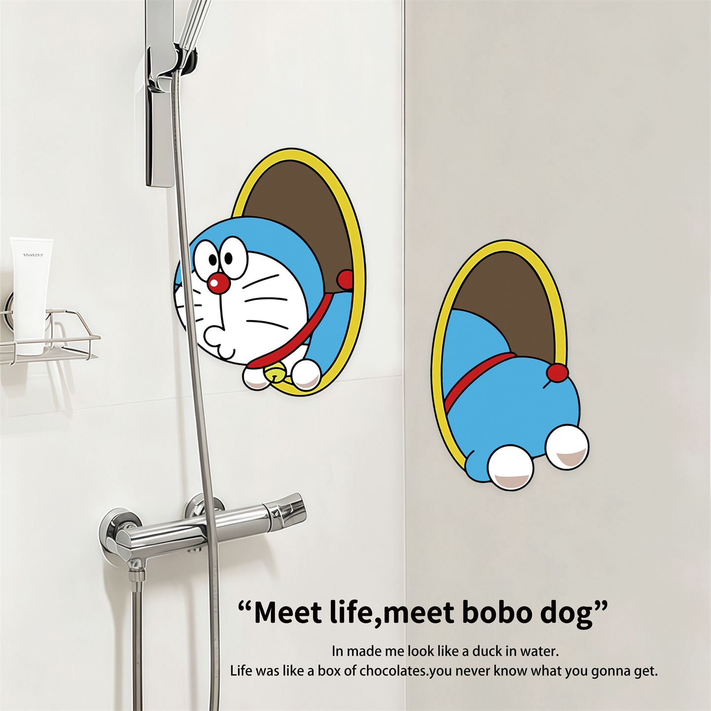 卡通浴室装饰墙贴卫生间厕所墙面瓷砖贴纸美化遮丑防水自粘墙壁纸,家居饰品,瓷砖贴,淘宝优惠券,粉丝福利购,淘宝优惠卷