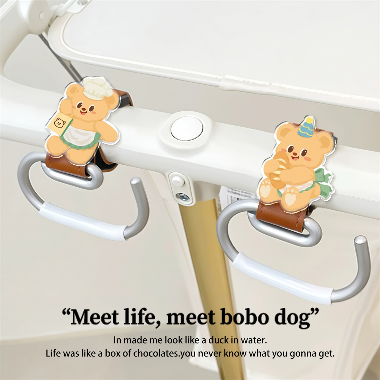 婴儿推车挂钩卡扣承重多功能配件外出口袋车遛娃神器通用创意可爱