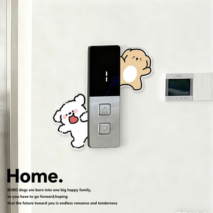 亚克力电梯按钮面板装饰一梯一户入户门可视门铃边框美化遮丑贴片