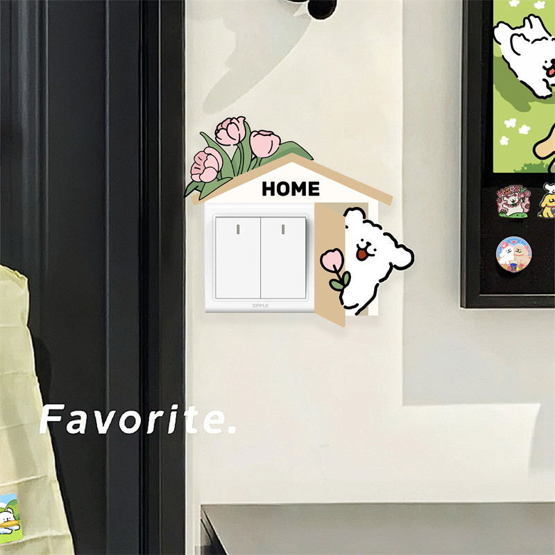 开关边框套高级感亚克力卡通面板装饰边框遮丑墙贴保护套2025新款
