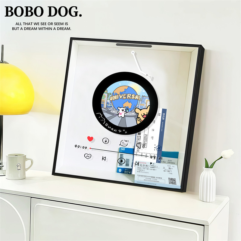 时光碎片票根收纳相框演唱会门票旅行明信片地图机票展示票据纪念