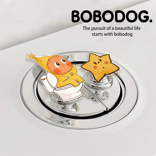 可爱卡通马桶按钮美甲专用卫生间水箱冲水按键通用马桶按压器提盖