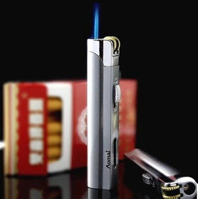 奥麦打火机半圆型长条 可锁定火焰 直冲打火机刻定制