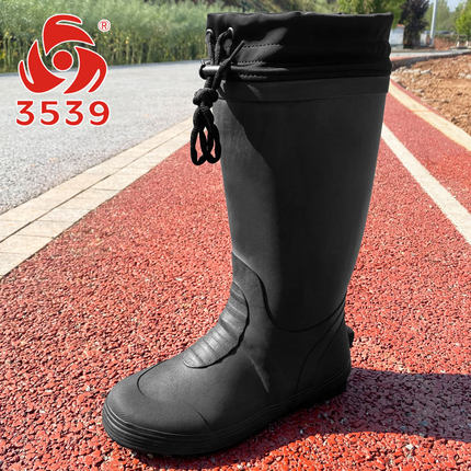 3539四季长筒保暖水靴防滑耐磨雨鞋防寒冬季加绒雨靴户外水鞋男鞋