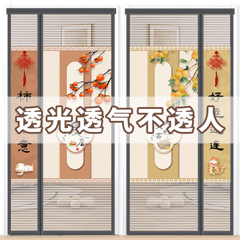 侧开防蚊门帘子夏季家用遮隐私防偷窥磁性自吸纱窗卧室自粘免打孔图片
