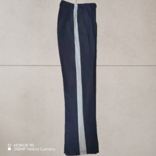 定做西安交大附中男女四季校服长裤藏蓝色拼浅灰宽杠运动休闲运动