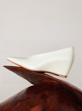 Ls' rommors 内增高 尖头坡跟鞋女摔纹皮单鞋设计感v口女巫奶奶鞋