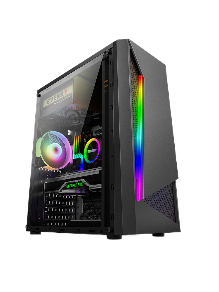 i7吃鸡游戏水冷电脑主机家用台式机组装梦幻西游五开办公搬砖整机