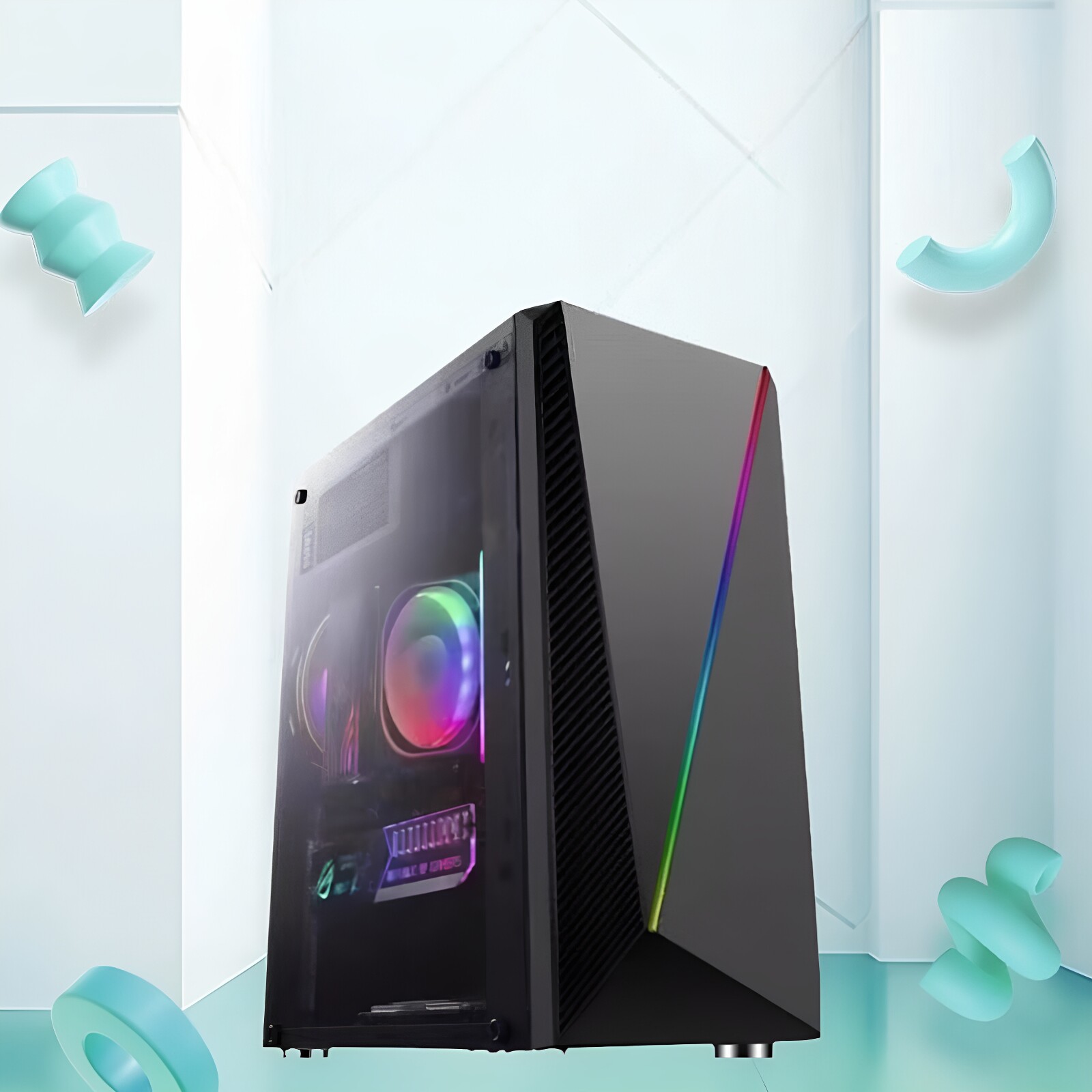 台式电脑i3i5i7四核六核商务办公家用游戏客厅大小主机