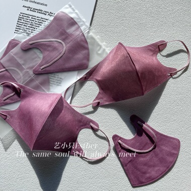 纯玫瑰粉紫色3d立体口罩独立一次性时尚高级颜值质感显白2026新品