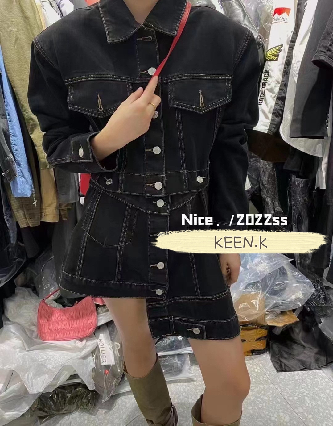 KEEN韩版春季新款复古设计感休闲牛仔外套女宽松不规则慵懒风套装,女装/女士精品,短外套,淘宝优惠券,粉丝福利购,淘宝优惠卷