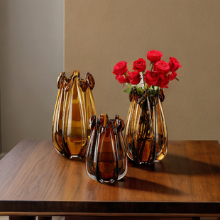 法式复古富贵竹花瓶高级感精致水培绿植物插花侘寂风艺术大号落地