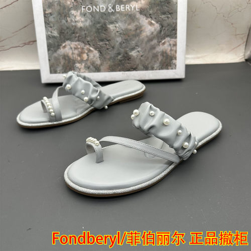 38码Fondberyl/菲伯丽尔撤柜处理女鞋防滑平底套趾时尚夏季凉拖鞋