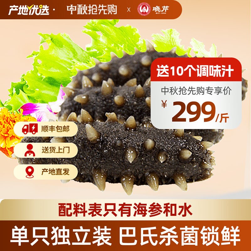 晓芹冷冻大连500g即食海参图片