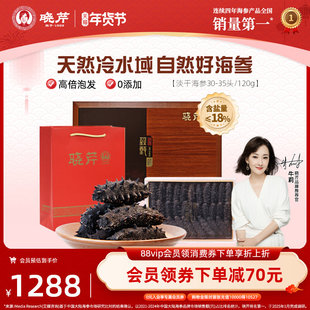 【干参礼盒】晓芹淡干海参礼盒120克大连辽刺参30-35头官方旗舰店