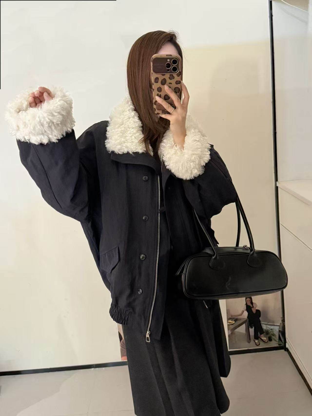 2026冬新款羊羔毛翻领休闲羽绒工装派克外套,女装/女士精品,派克服,淘宝优惠券,粉丝福利购,淘宝优惠卷