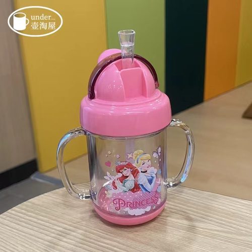 迪士尼 苏菲亚 公主 WD-4139吸管杯可爱儿童幼儿学饮水杯防漏水壶