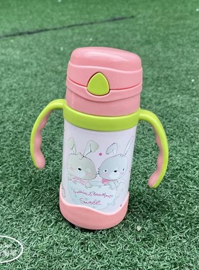 萌楚楚 MON-83262儿童吸管保温杯抽真空宝宝吸管水杯弹跳式杯盖壶