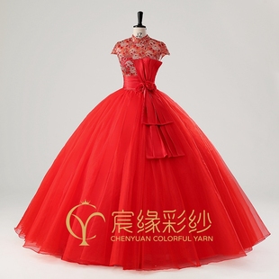 新款 包郵 彩紗婚紗美聲禮服攝影主題唯美蓬蓬顯瘦獨唱藝考演出裙