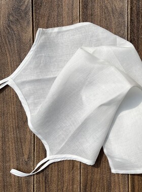 夏季新款纯苎麻短款吊带裙白色棉麻上衣打底防透背心女士内搭衬裙