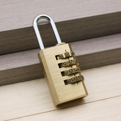小号实心黄铜4轮密码锁学生防盗锁宿舍柜子箱包锁衣柜锁挂锁
