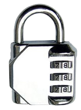 特大号3位密码挂锁 大号门锁房门锁 白色 全金属锌合金