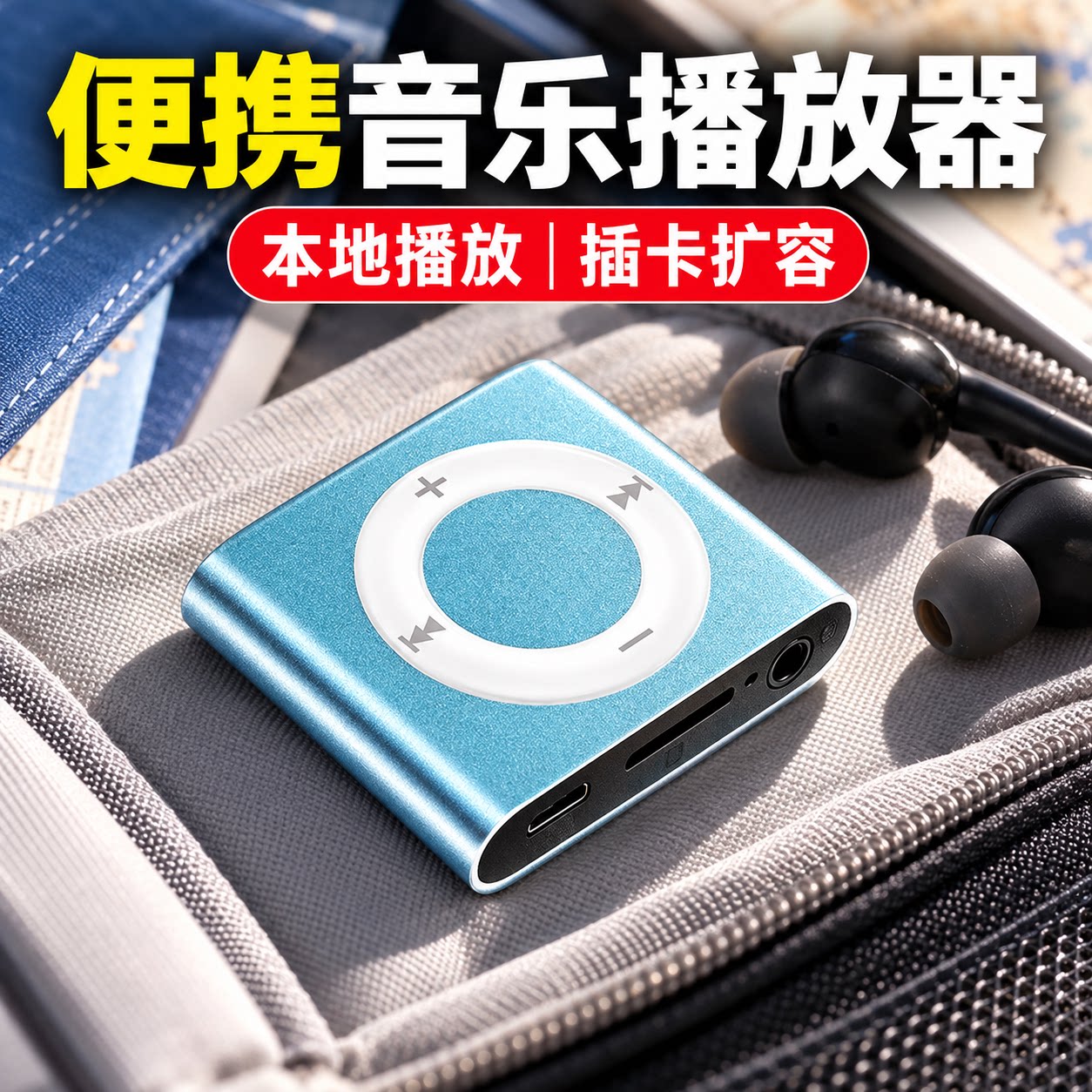 MP3听歌专用听力mp3外放小巧带喇叭外响小型听歌学生播放器迷你