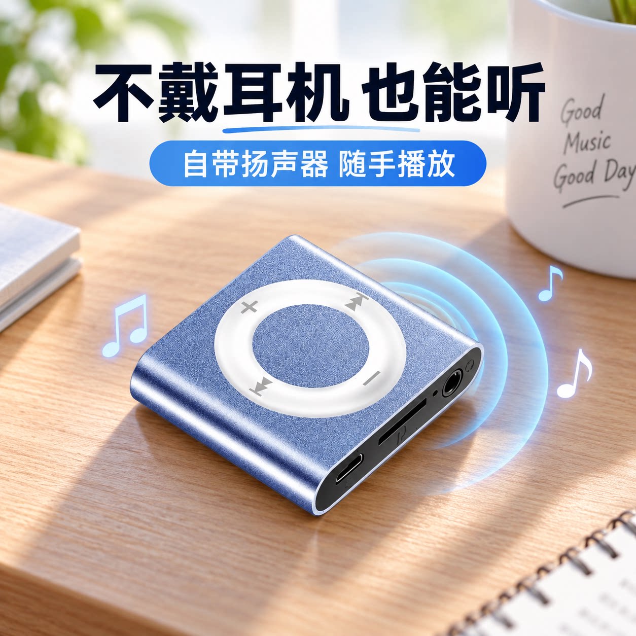 mp3听歌专用可定制下载外放播放器蓝牙版迷你金属运动初高中