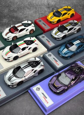 God Wealth 1:43 488 pista 树脂仿真汽车模型收藏品摆件送礼