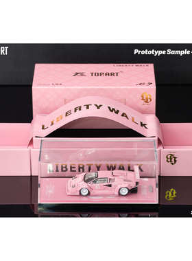 定金 TOPART 1:64 LBWK COUNTACH 合金全开 情人粉限量汽车模型